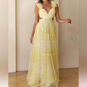 Hello Molly Yellow Maxi Dress